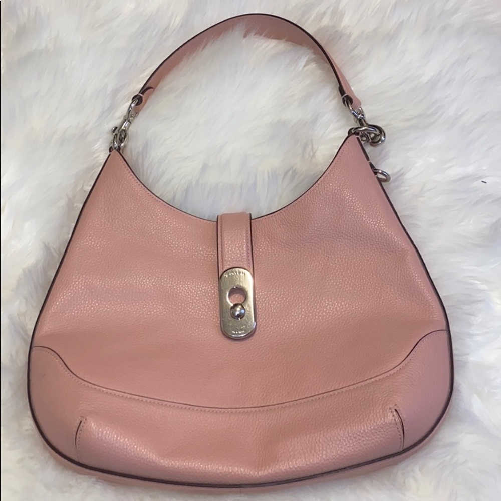 Pink Leather Coach Hobo